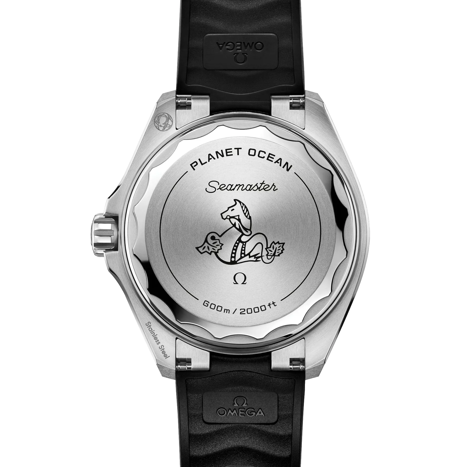 Seamaster Planet Ocean 600M 42mm - Black and Orange on Black Rubber Strap - Image 7