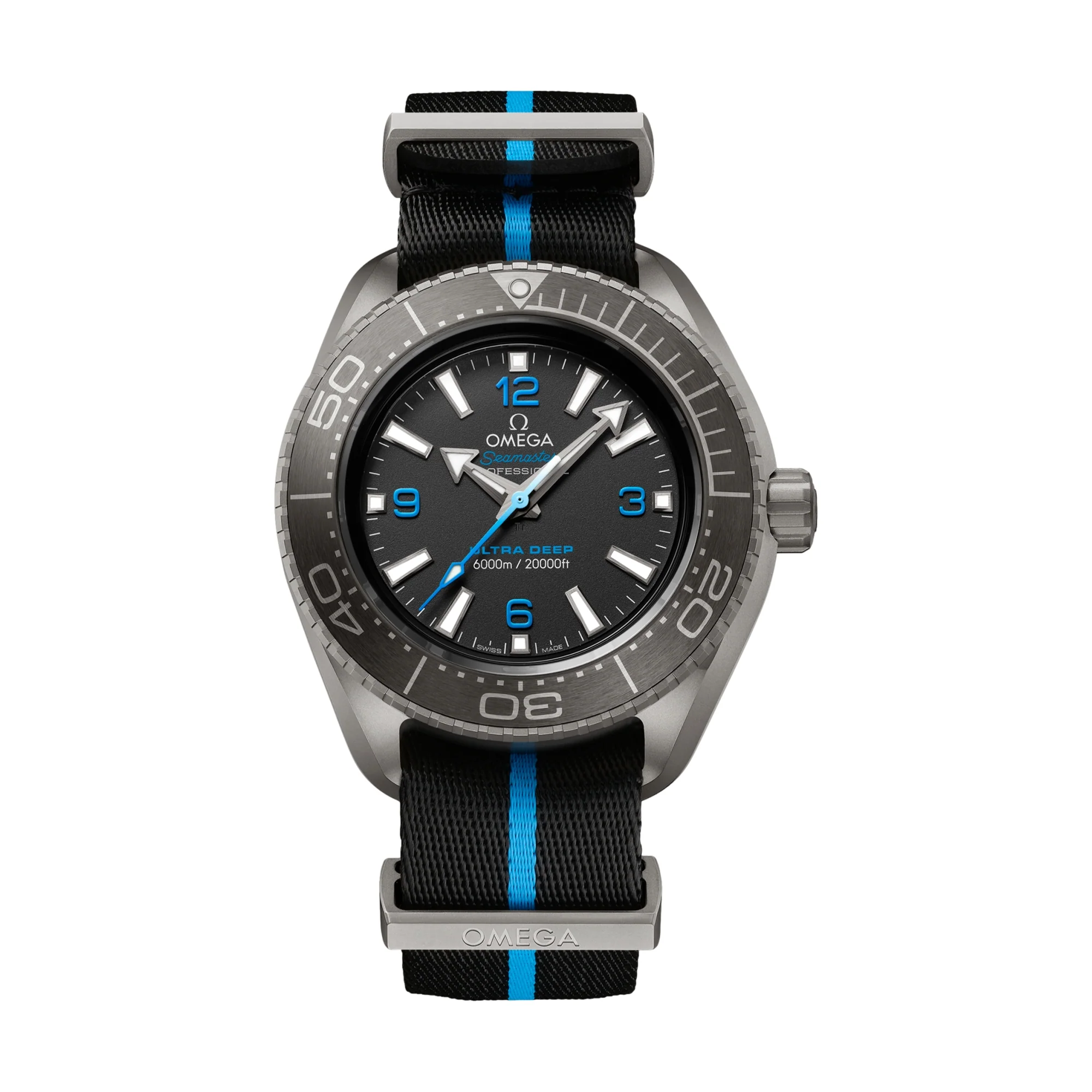 Seamaster Planet Ocean Ultra Deep 6000M 45.5mm - Black on Fabric Strap