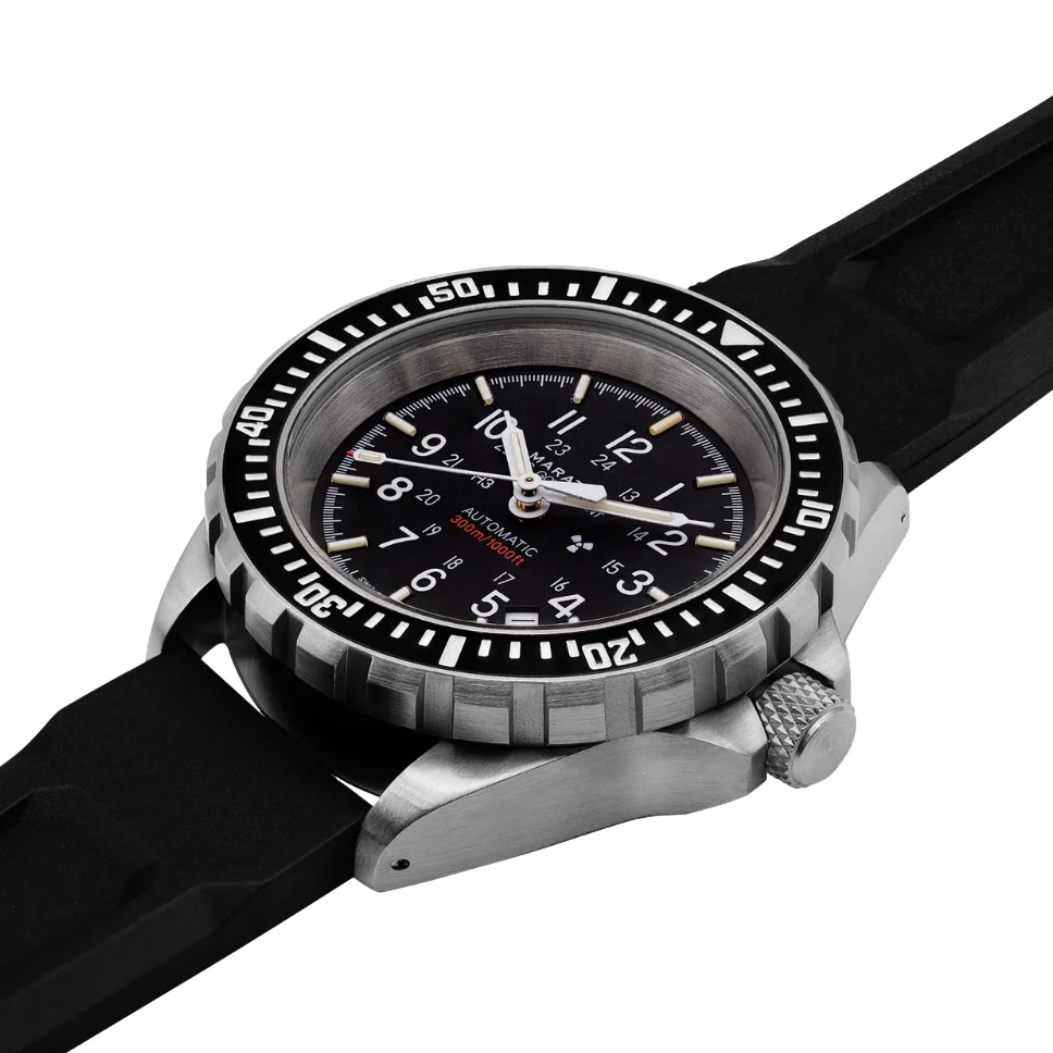 GSAR Diver's Automatic 41mm - Black on Rubber Strap - Image 2