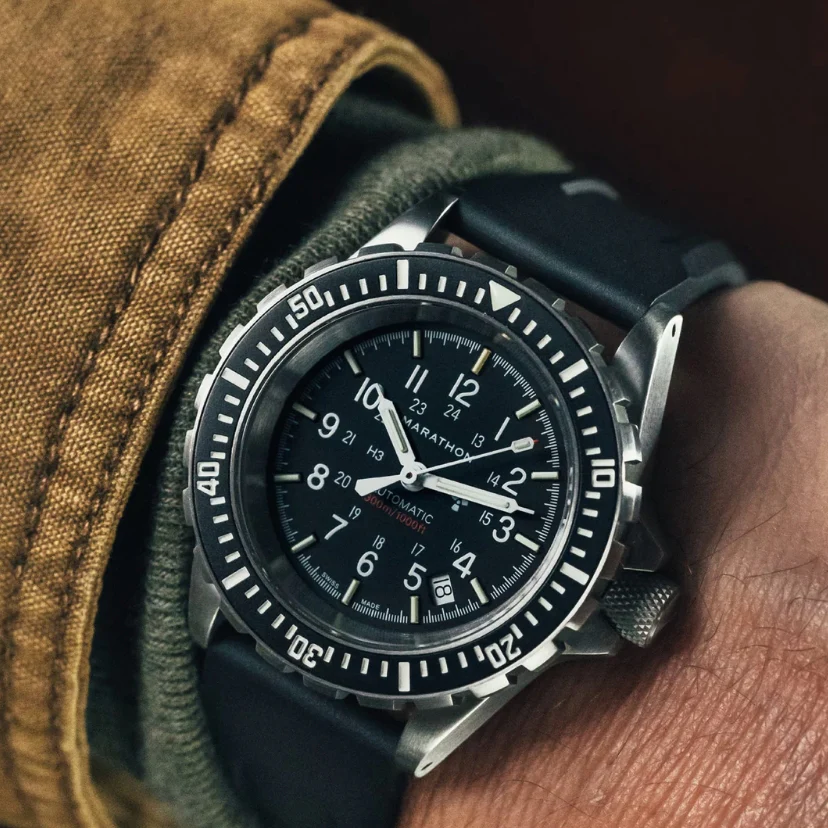 GSAR Diver's Automatic 41mm - Black on Rubber Strap - Image 3