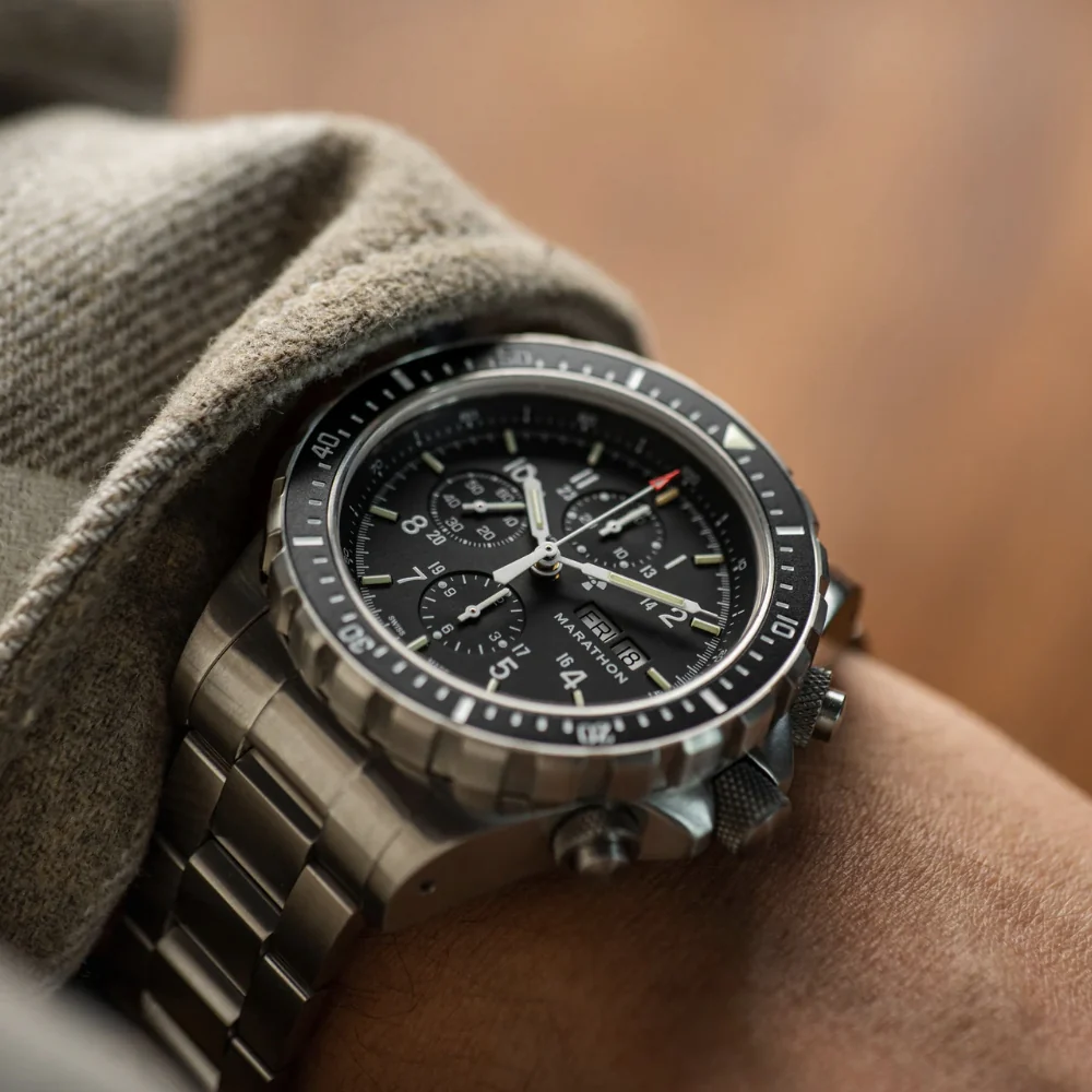 CSAR Pilot's Automatic Chronograph 46mm - Black on Bracelet - Image 3