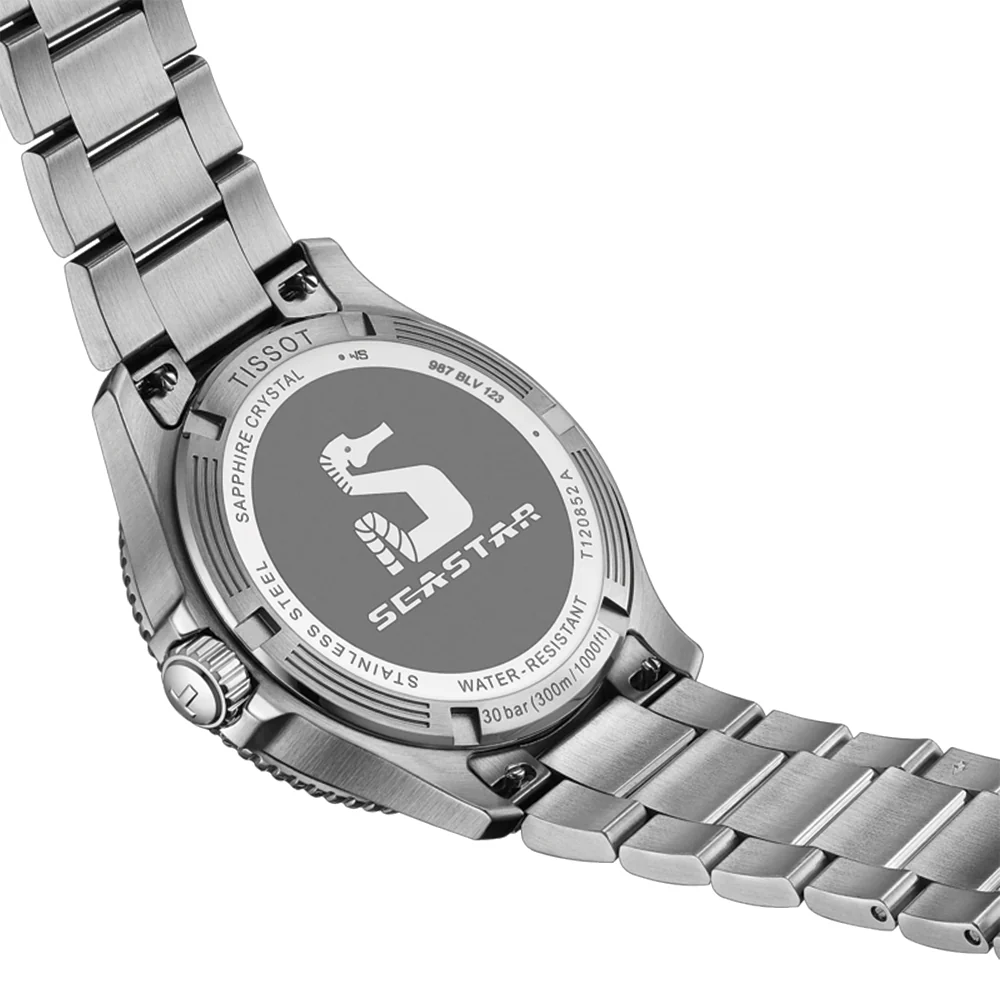 Seastar 1000 GMT Quartz 40mm - Black w/ Green/Black Bezel on Bracelet - Image 4