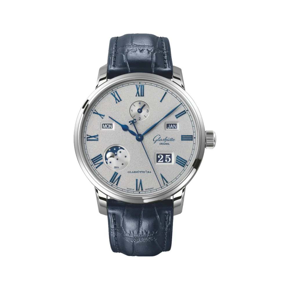 Senator Excellence Perpetual Calendar 42mm - Galvanized Grey on Strap