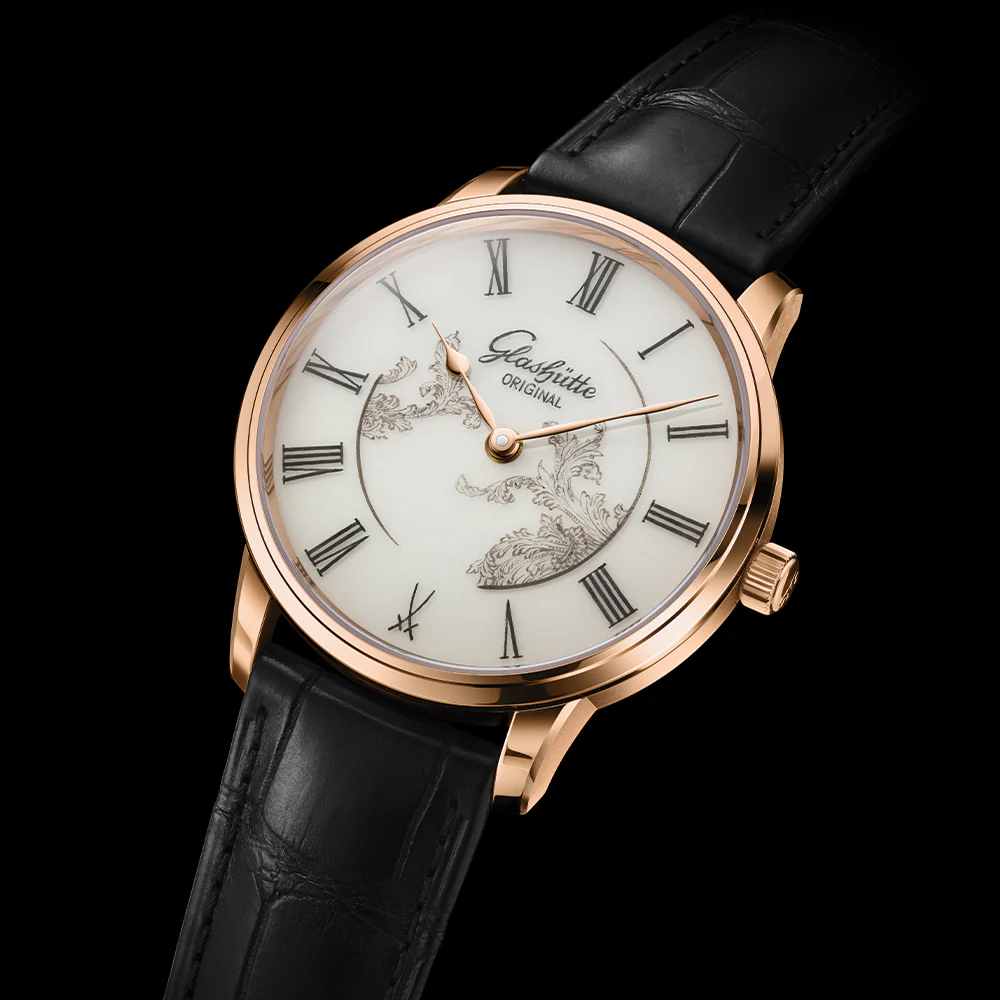 Senator Meissen Limited Edition Red Gold 40mm - White on Leather Strap - Image 4
