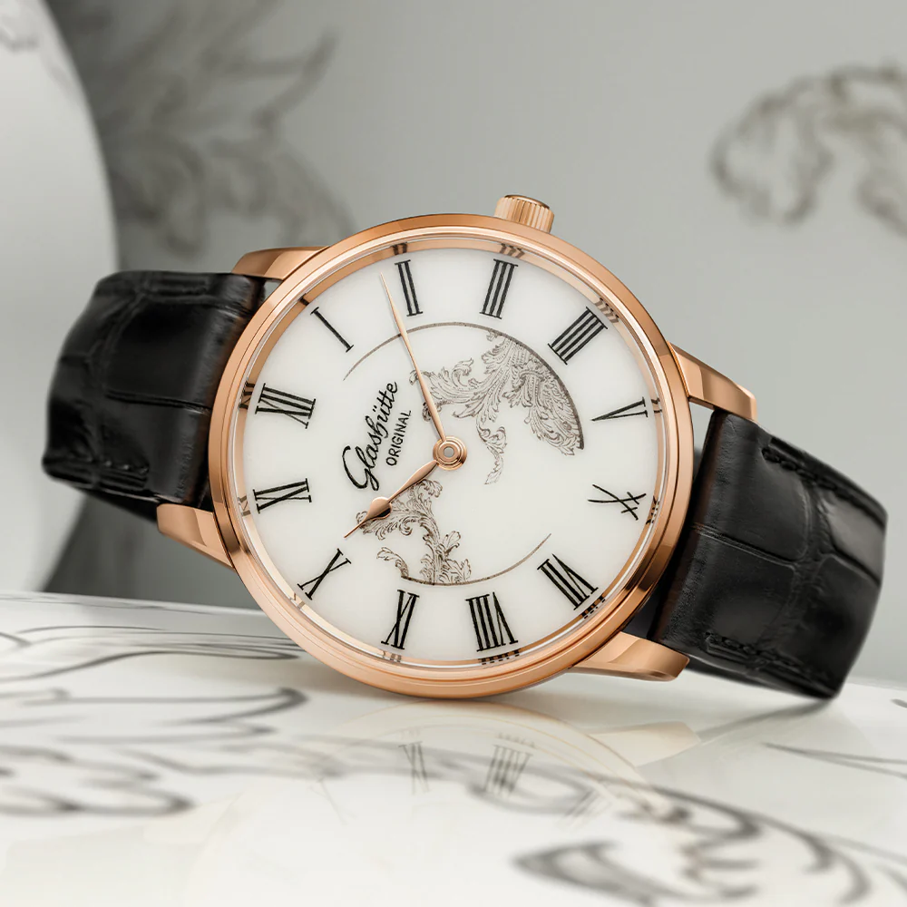 Senator Meissen Limited Edition Red Gold 40mm - White on Leather Strap - Image 5