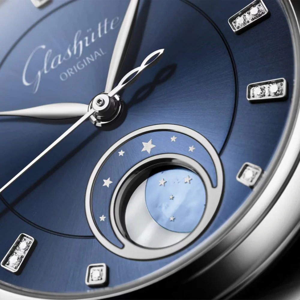 Serenade Luna Automatic 32.5mm - Blue on Bracelet - Image 4