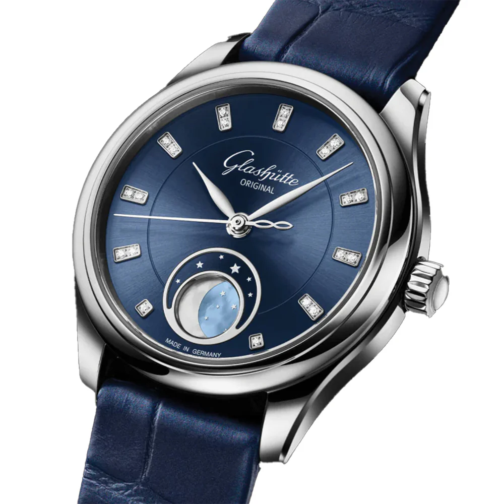Serenade Luna Automatic 32.5mm - Blue on Bracelet - Image 5