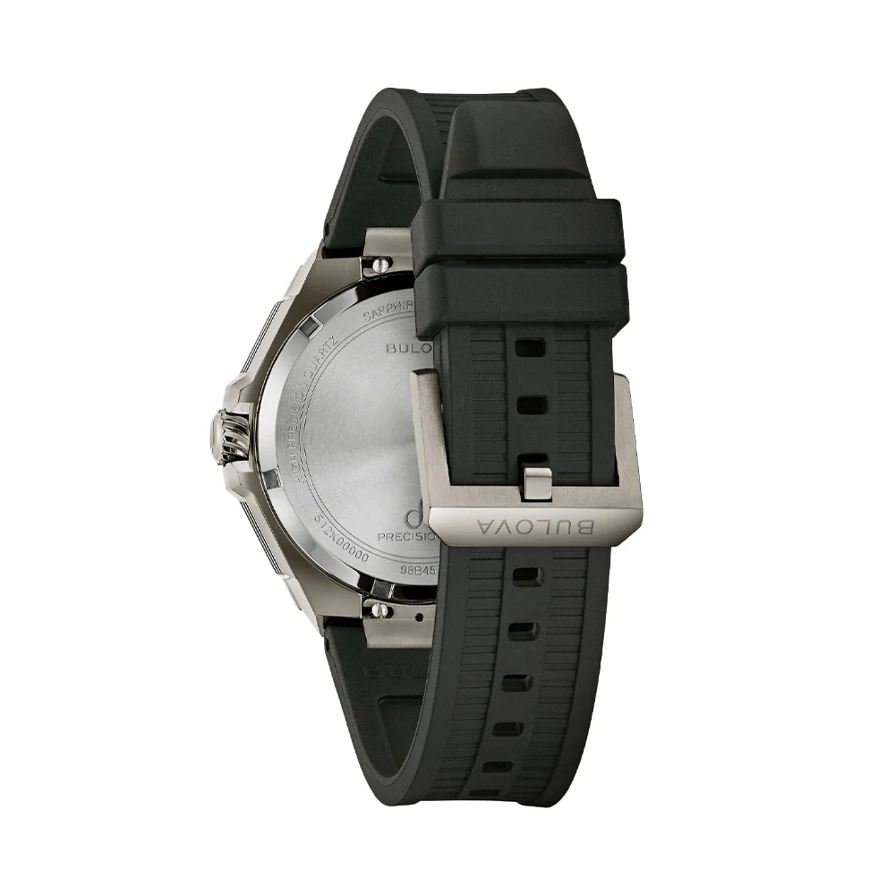 Series X High Precision Quartz Grey Ion Plated 42mm - White on Rubber Strap - Image 4