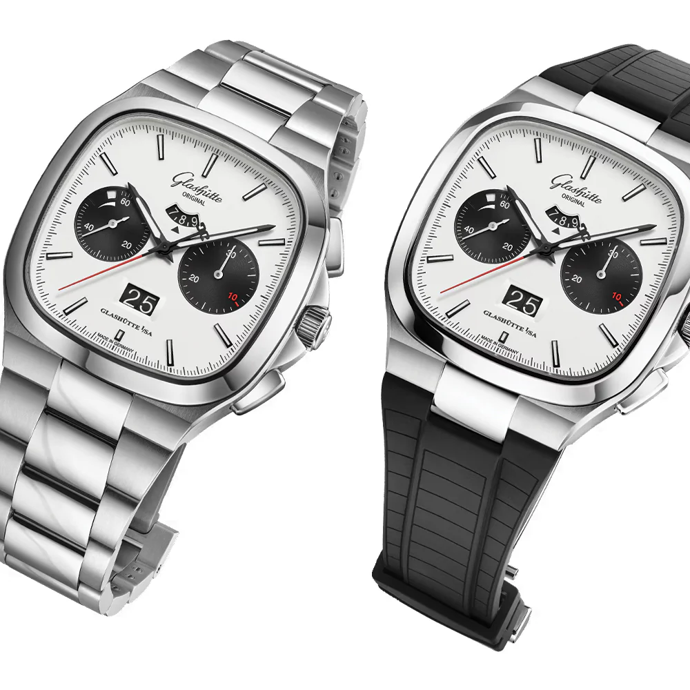 Seventies ‘X’ Chronograph North America Limited Edition 40mm - White on Bracelet and Rubber Strap - Image 4