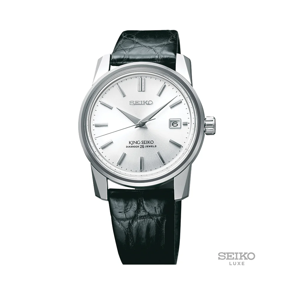 SJE083 140th Anniversary Limited Edition King Seiko 38.1mm - Silver on Leather Strap