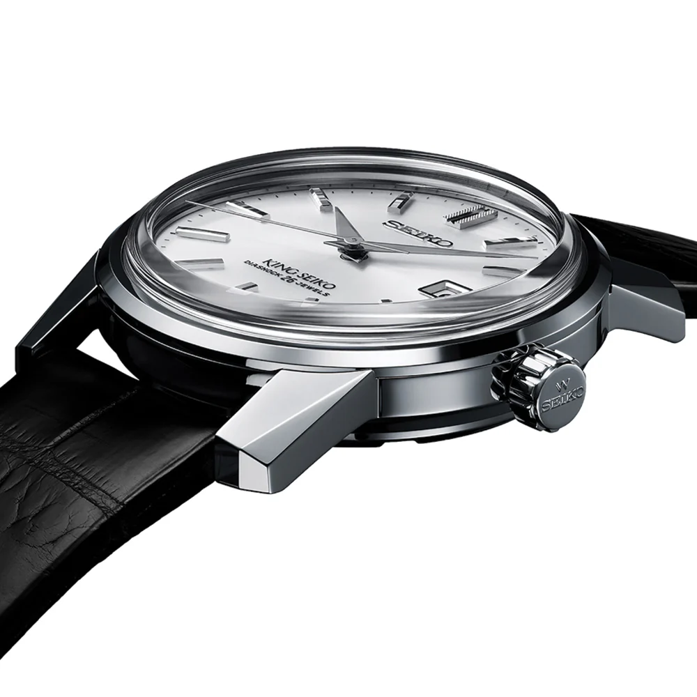 SJE083 140th Anniversary Limited Edition King Seiko 38.1mm - Silver on Leather Strap - Image 2