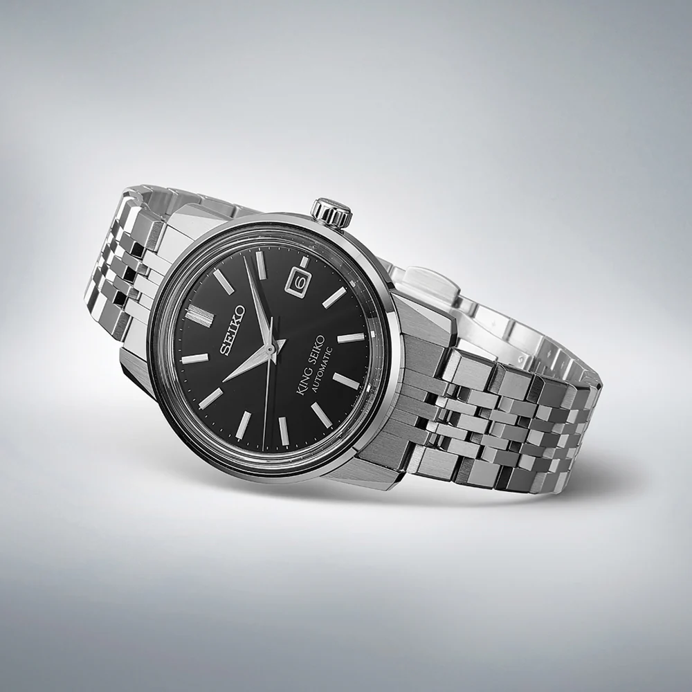 SJE091 King Seiko KSK Modern Re-Interpretation 38.6mm - Black on Bracelet - Image 2