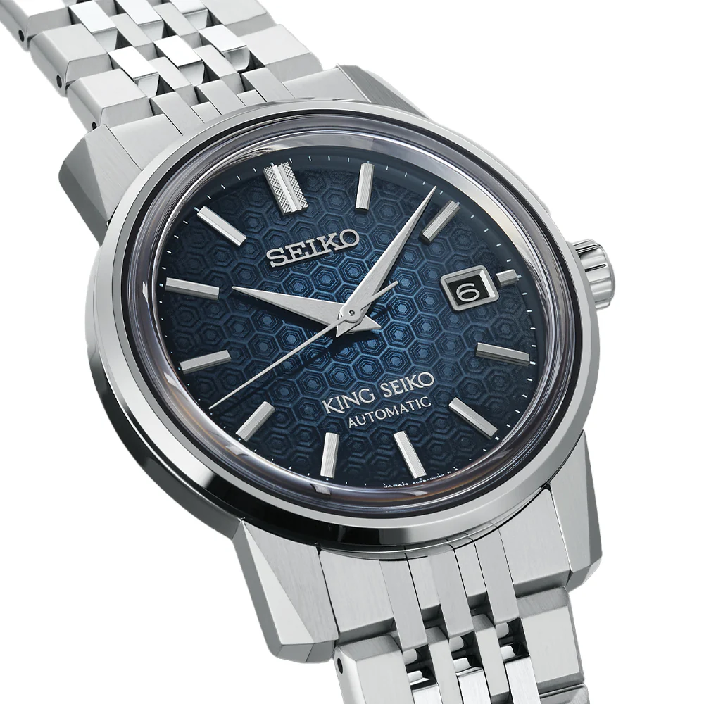 SJE105 King Seiko 38.6mm - Blue on Bracelet - Image 3
