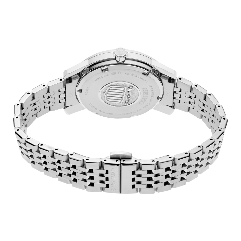 SJE105 King Seiko 38.6mm - Blue on Bracelet - Image 4