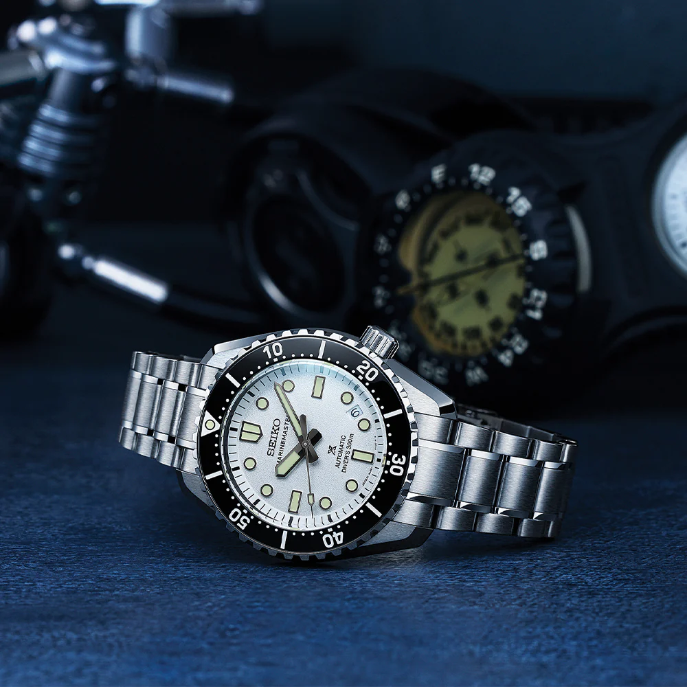 SLA077 Prospex Marinemaster 1968 Heritage Diver's Watch 42.6mm - White on Bracelet - Image 2