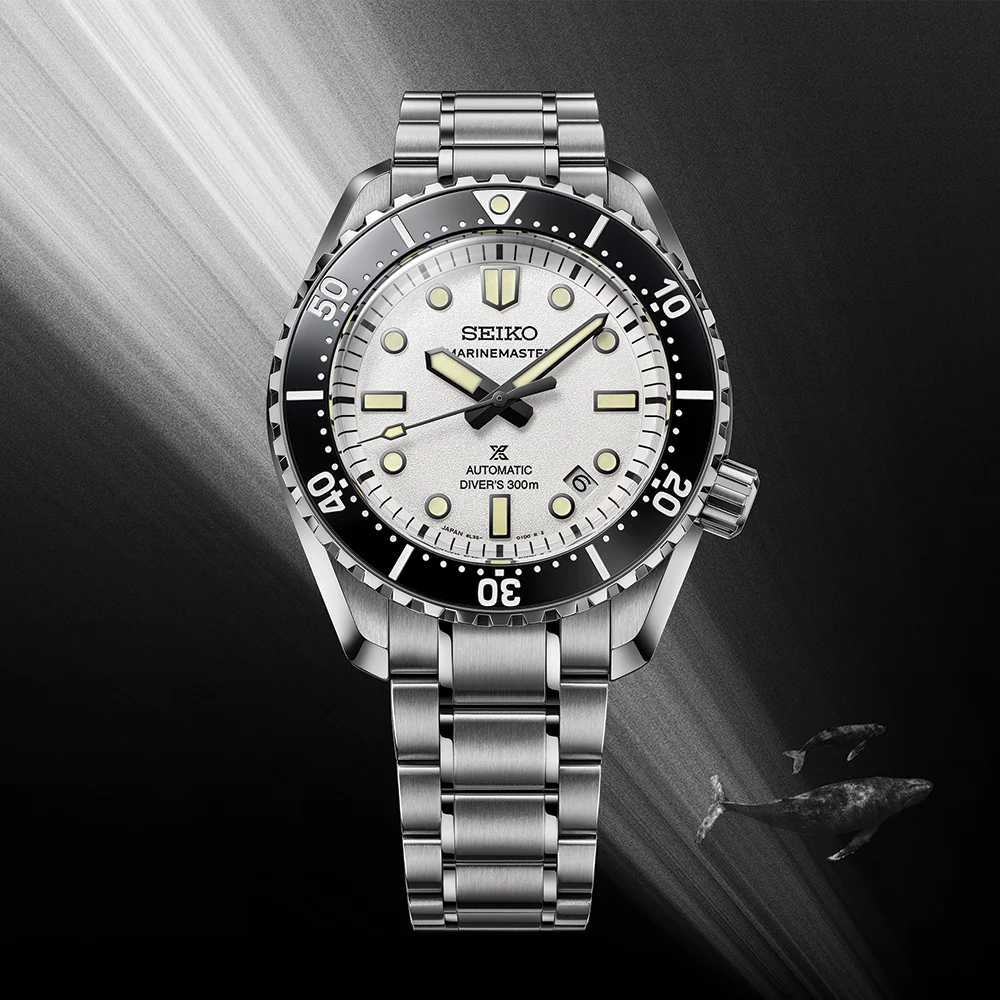 SLA077 Prospex Marinemaster 1968 Heritage Diver's Watch 42.6mm - White on Bracelet - Image 3