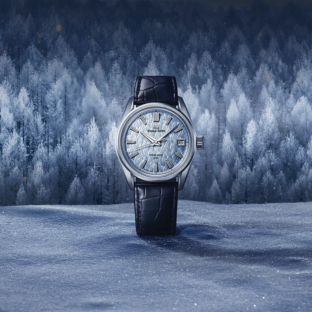 SLGB001 Evolution 9 Spring Drive UFA Platinum 950 37mm - Light Blue on Leather Strap - Image 2