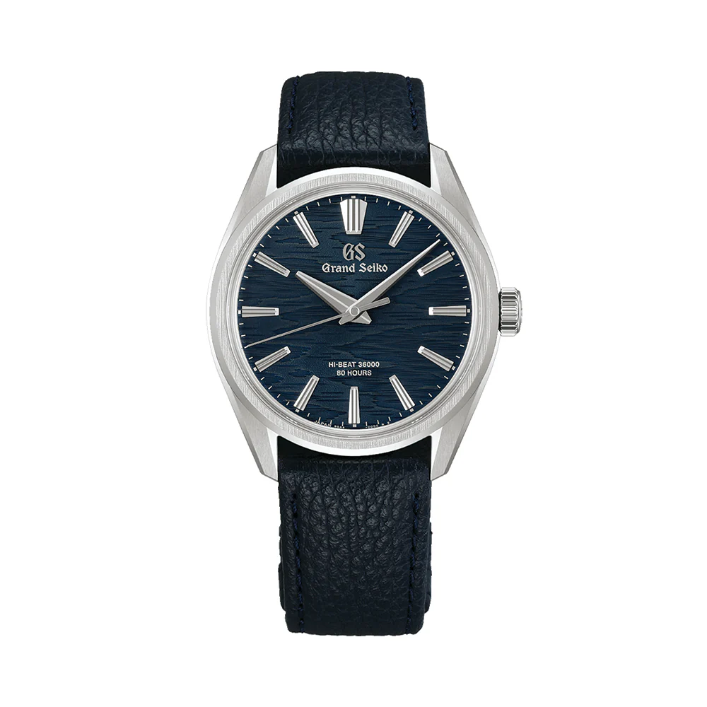 SLGW007 “Moonlit Birch Bark” Evolution 9 Hi-Beat 36000 38.6mm - Blue on Leather Strap