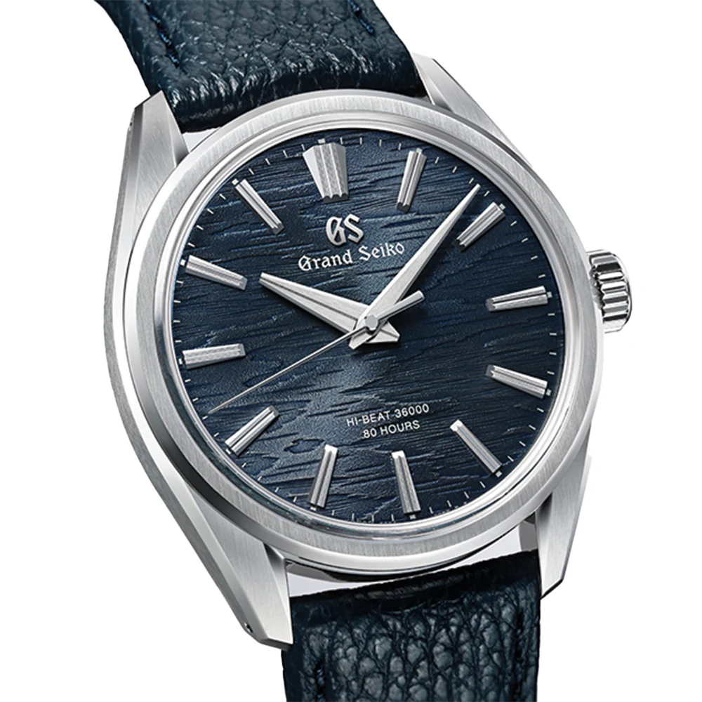 SLGW007 “Moonlit Birch Bark” Evolution 9 Hi-Beat 36000 38.6mm - Blue on Leather Strap - Image 3