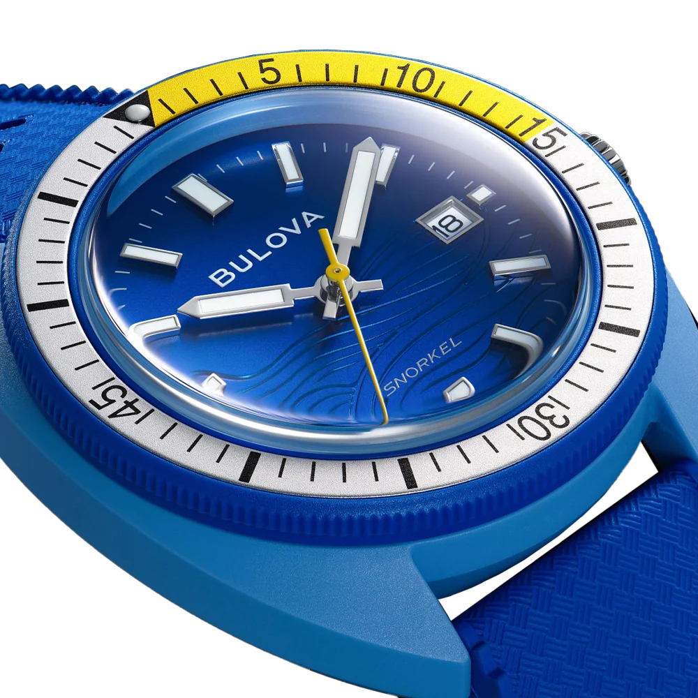 Snorkel Blue Tang Fish 41mm - Blue on Rubber Strap - Image 3