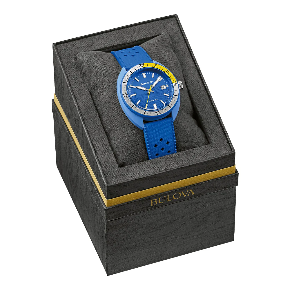 Snorkel Blue Tang Fish 41mm - Blue on Rubber Strap - Image 7
