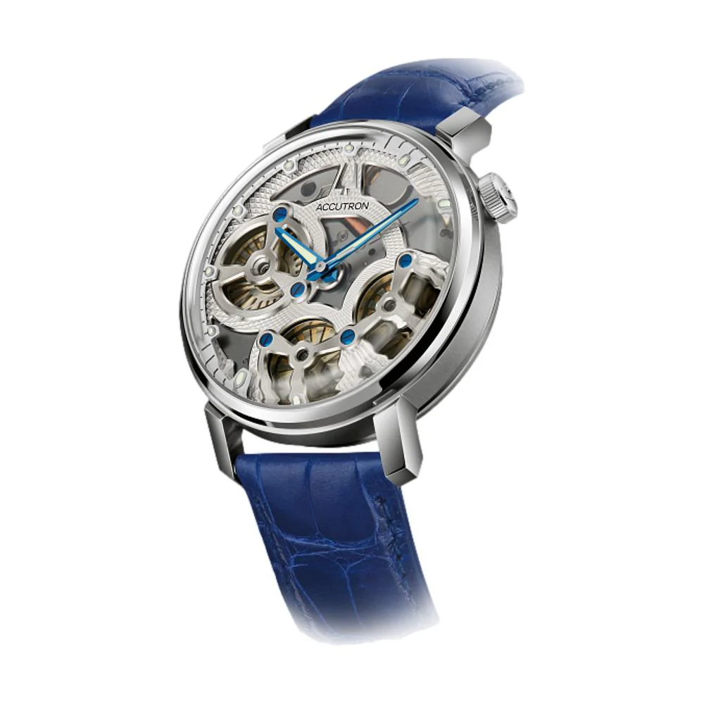 Spaceview Evolution 43.5mm - Silver-Tone on Leather Strap - Image 2
