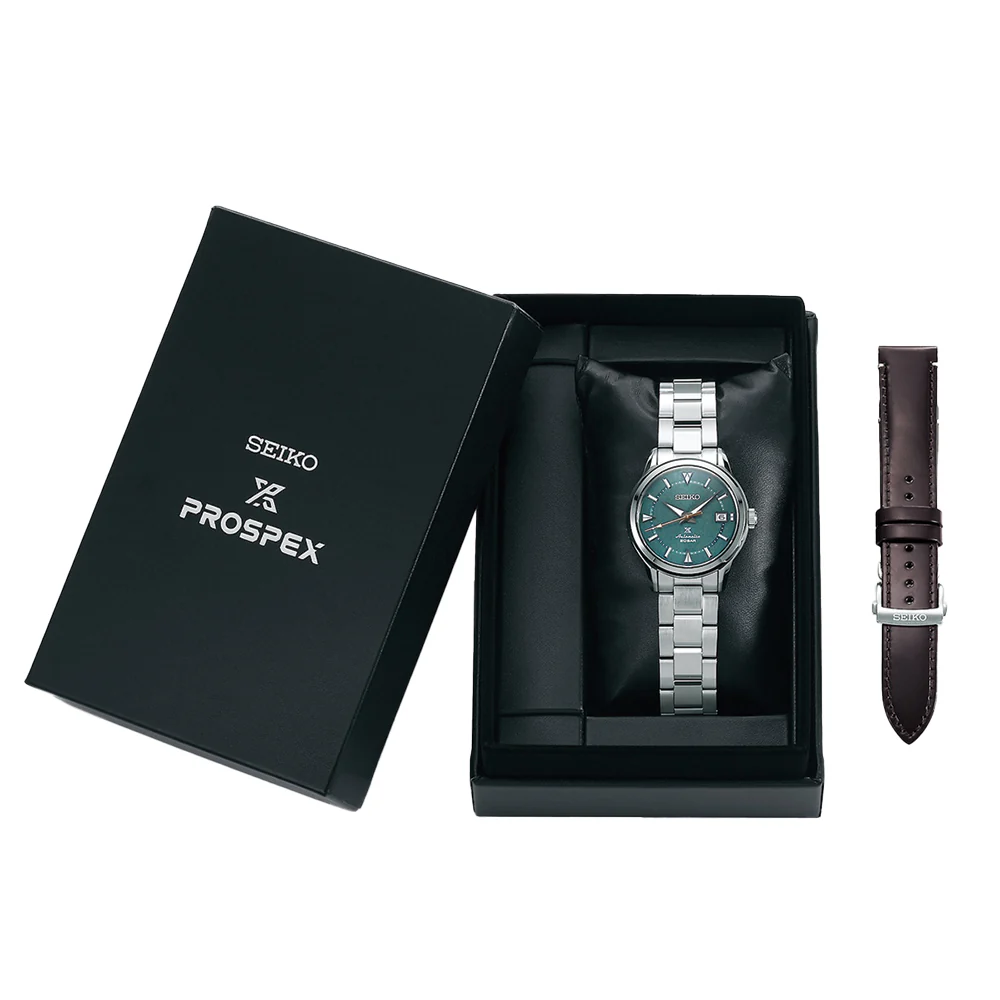 SPB289 Prospex 38mm - Green on Bracelet and Extra Leather Strap - Image 4