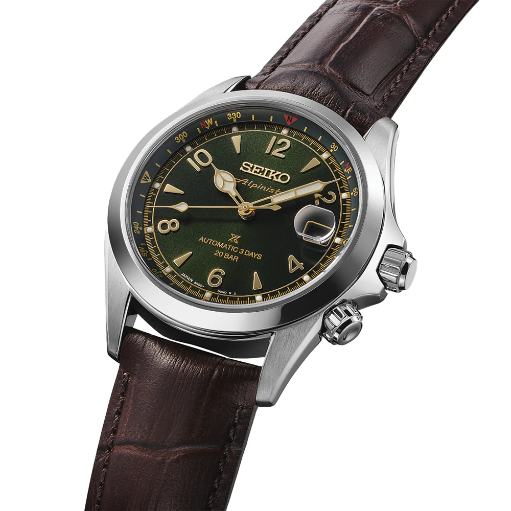 SPB507 Prospex Land Mechanical 39.5mm - Green on Leather Strap - Image 2