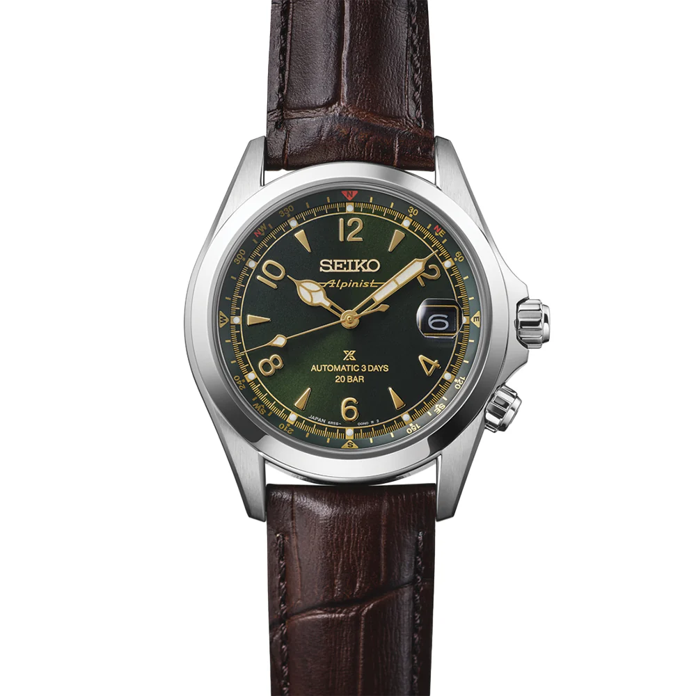 SPB507 Prospex Land Mechanical 39.5mm - Green on Leather Strap - Image 3