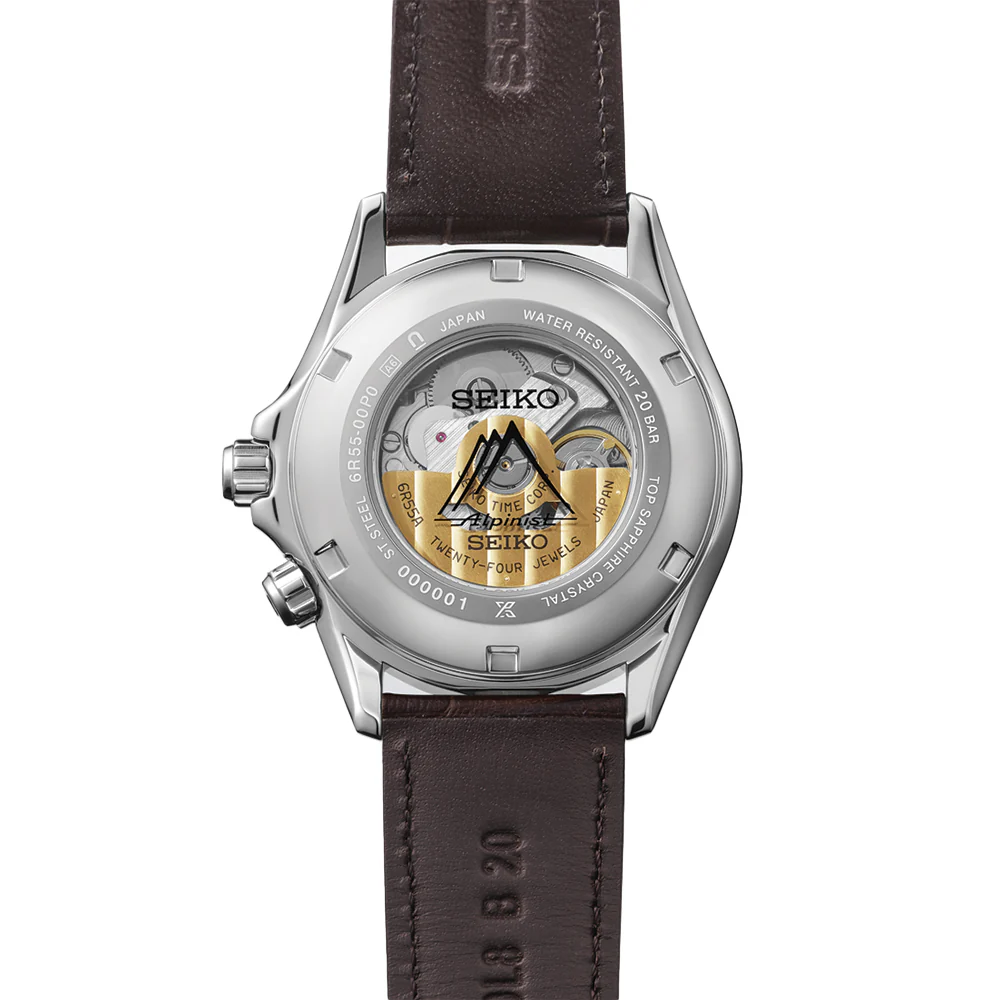SPB507 Prospex Land Mechanical 39.5mm - Green on Leather Strap - Image 4