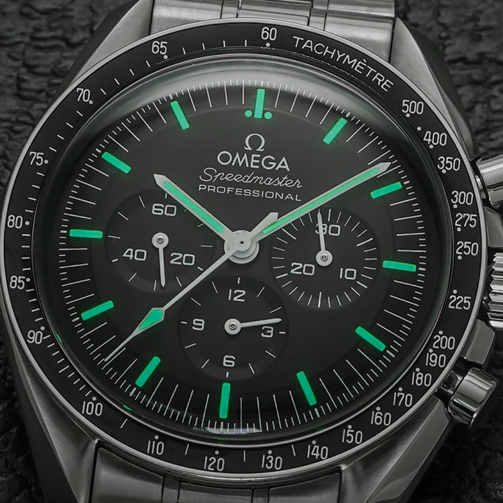 Speedmaster Moonwatch Professional Hesalite 42mm - Black on Bracelet - Image 6