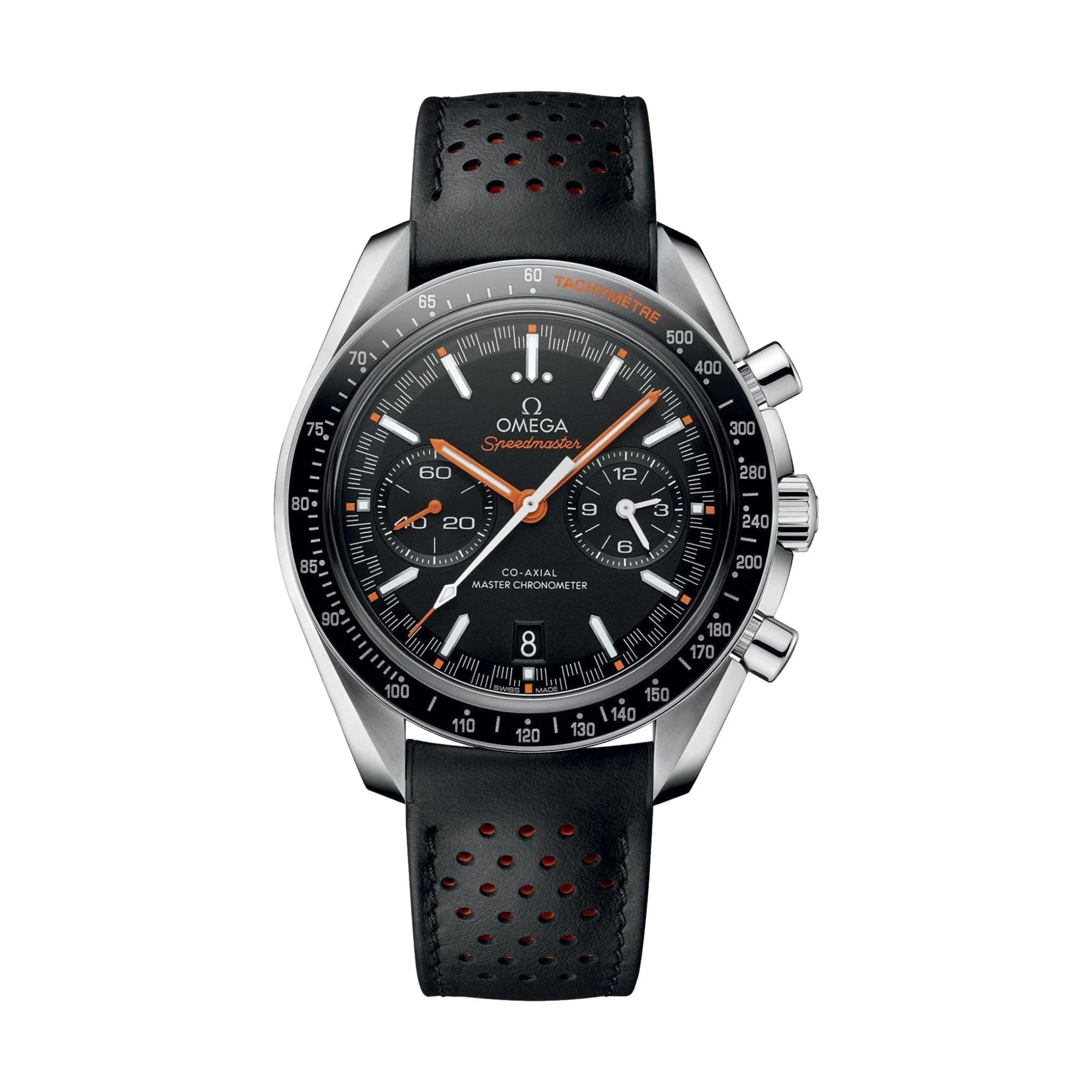 Speedmaster Racing Chronograph 44.25mm - Black on Leather Strap