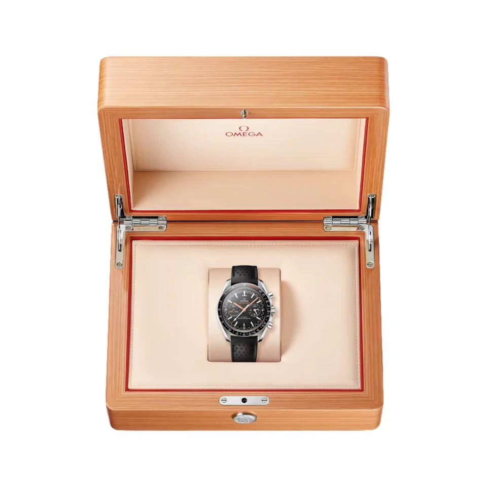 Speedmaster Racing Chronograph 44.25mm - Black on Leather Strap - Image 2