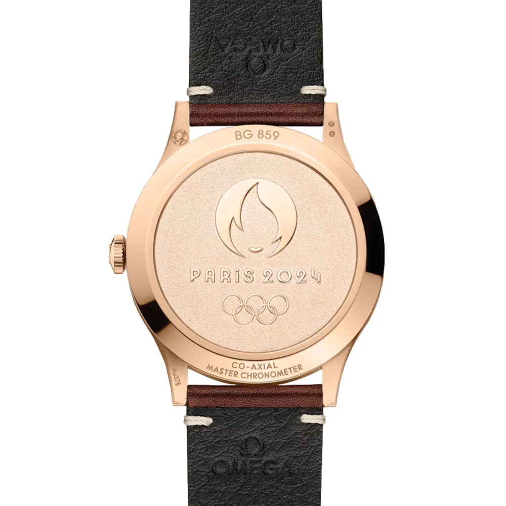 Paris 2024 Co-Axial Master Chronometer Bronze Gold Edition 39mm - Silver on Leather Strap - Image 6