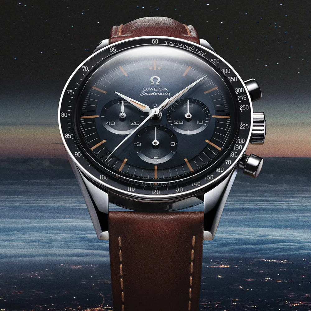 Speedmaster "First Omega in Space" - Blue on Brown Leather Strap - Image 3