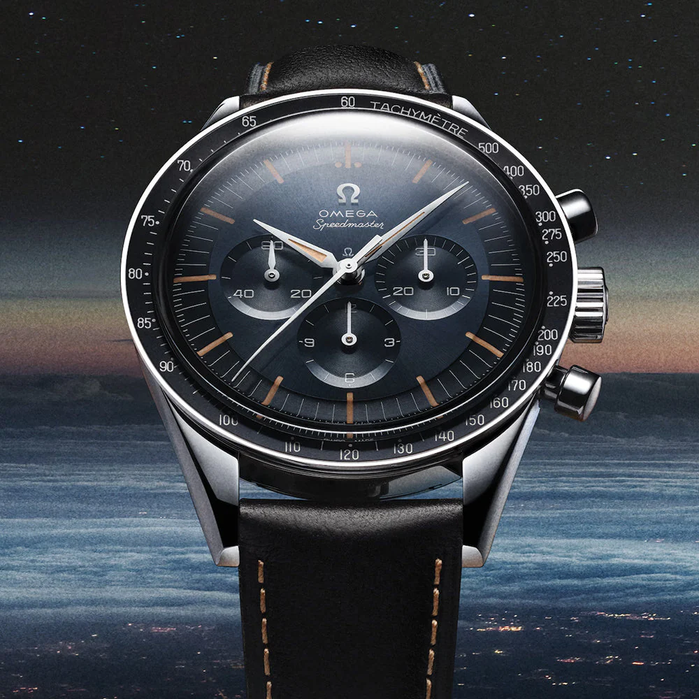 Speedmaster "First Omega in Space" - Blue on Black Leather Strap - Image 2