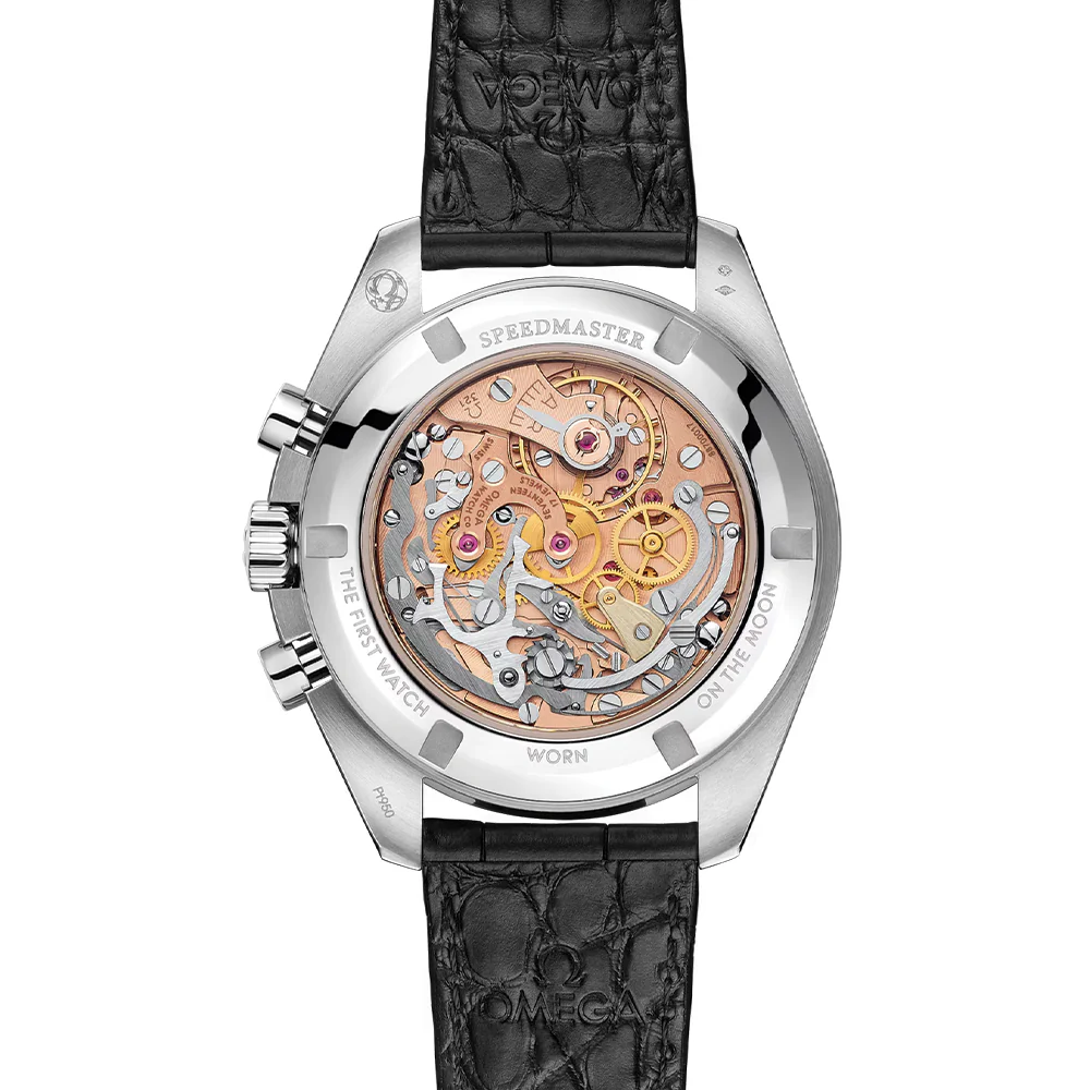 Speedmaster Caliber 321 Platinum 42mm - Black on Leather Strap - Image 3