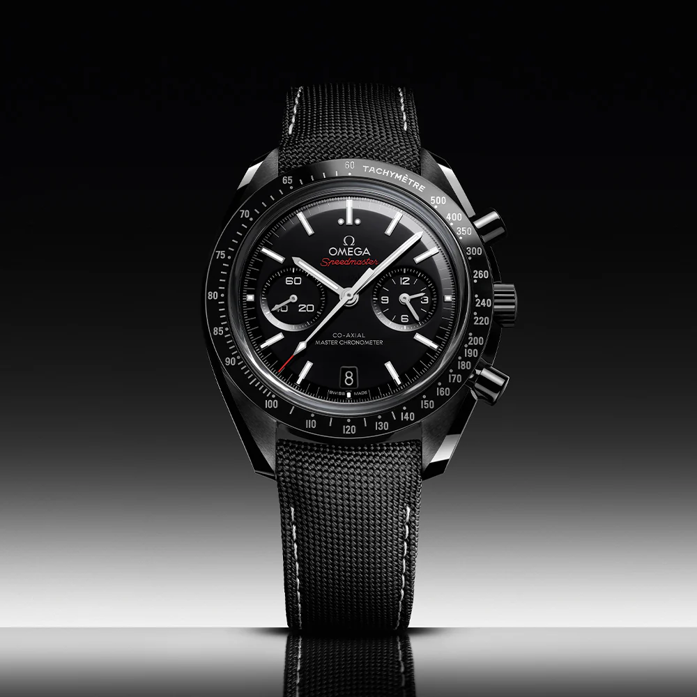 Speedmaster Dark Side of the Moon Black Ceramic 44.25mm - Black on Fabric Strap - Image 2