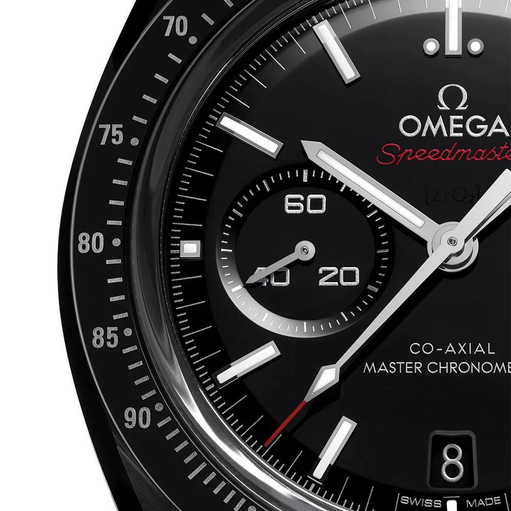 Speedmaster Dark Side of the Moon Black Ceramic 44.25mm - Black on Fabric Strap - Image 4