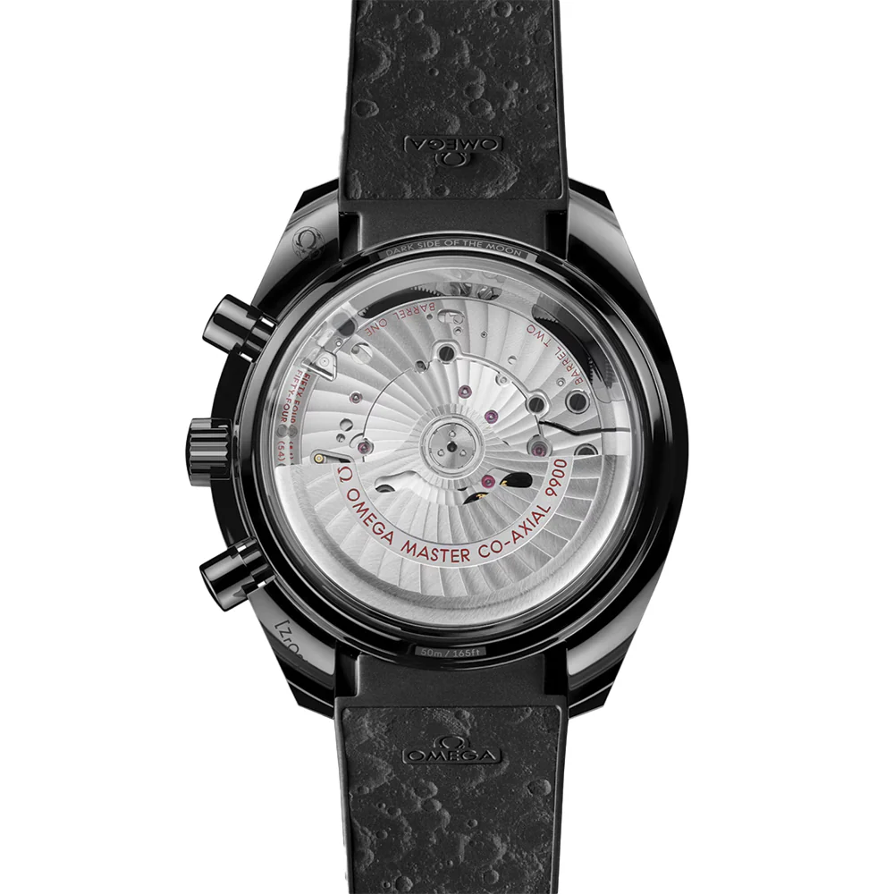 Speedmaster Dark Side of the Moon Black Ceramic 44.25mm - Black on Rubber Strap - Image 5