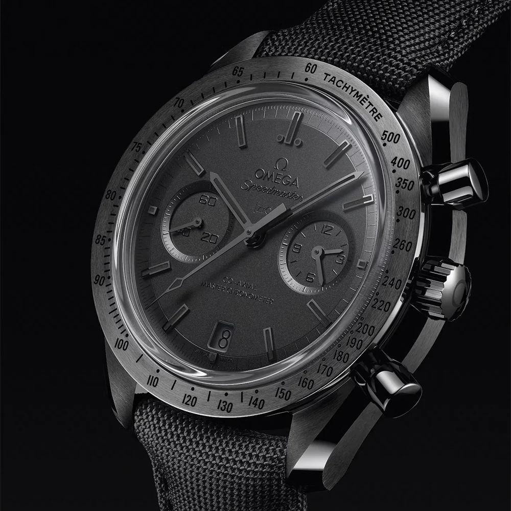 Speedmaster Dark Side of the Moon Black Ceramic 44.25mm - Full Black on Fabric Strap - Image 3