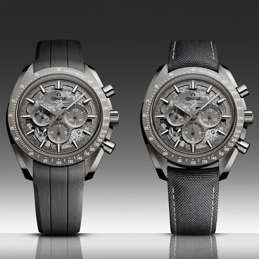 Speedmaster Grey Side of the Moon Grey Ceramic 44.25mm - Grey on Fabric Strap - Image 10