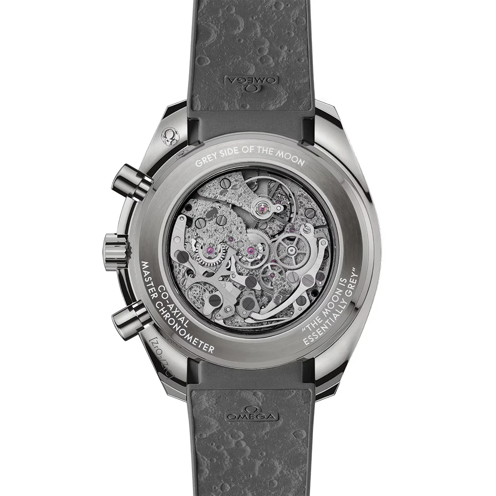 Speedmaster Grey Side of the Moon Grey Ceramic 44.25mm - Grey on Rubber Strap - Image 6
