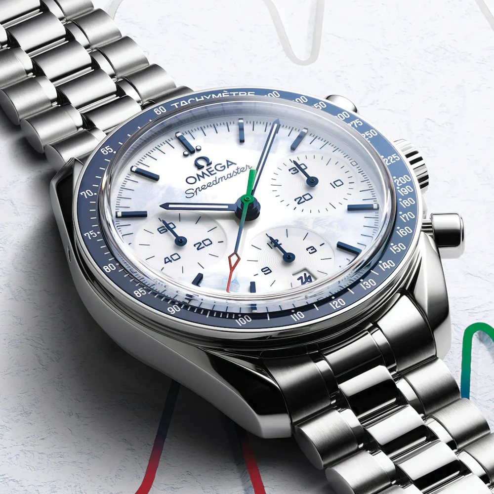 Speedmaster Milano Cortina 2026 Paralympic Winter Games 38mm - White on Bracelet - Image 3
