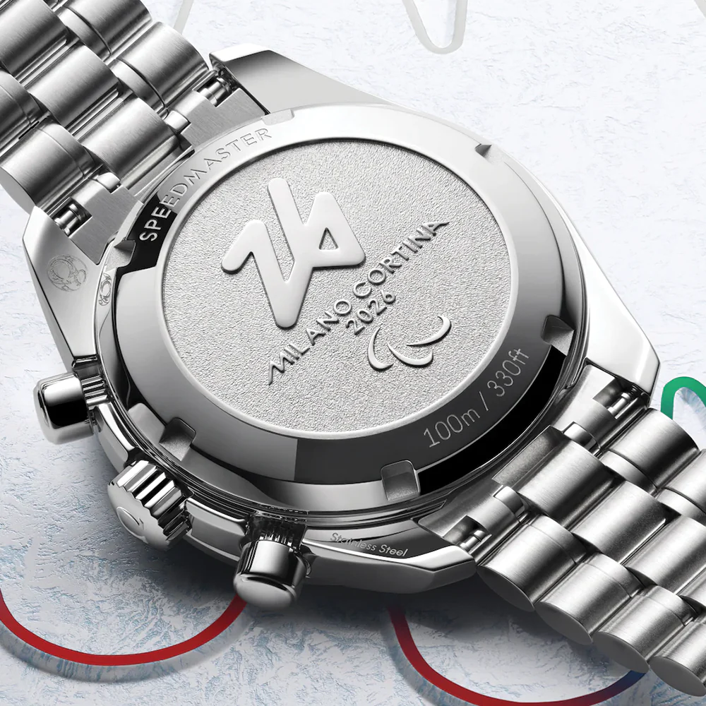 Speedmaster Milano Cortina 2026 Paralympic Winter Games 38mm - White on Bracelet - Image 6