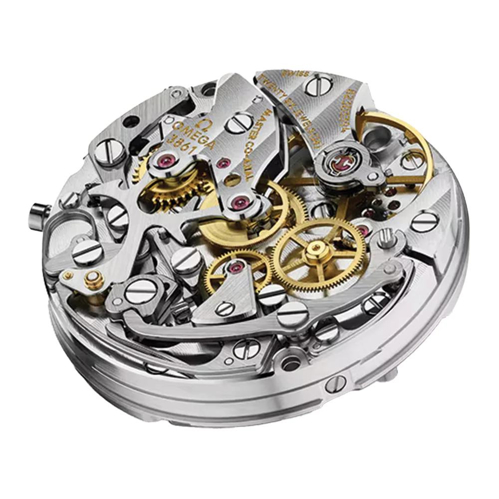 Speedmaster Moonwatch Professional Moonshine™ Gold and Steel 42mm ‑ Silver on Leather Strap - Image 6