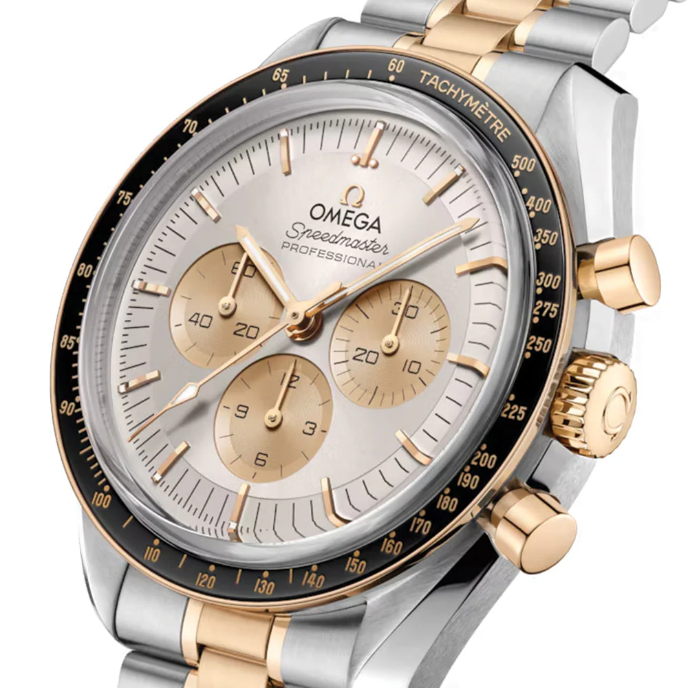 Speedmaster Moonwatch Professional Steel Moonshine Gold 42mm ‑ Silver on Bracelet - Image 2