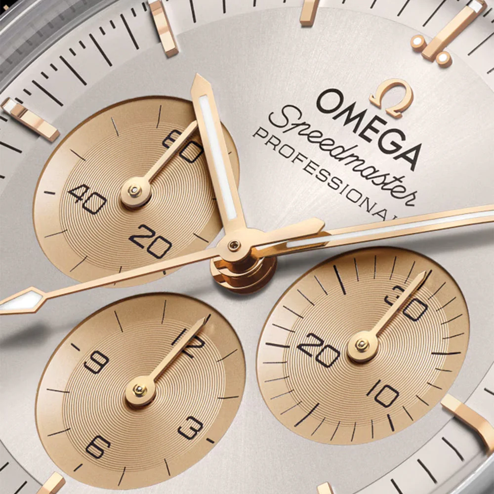 Speedmaster Moonwatch Professional Steel Moonshine Gold 42mm ‑ Silver on Bracelet - Image 3