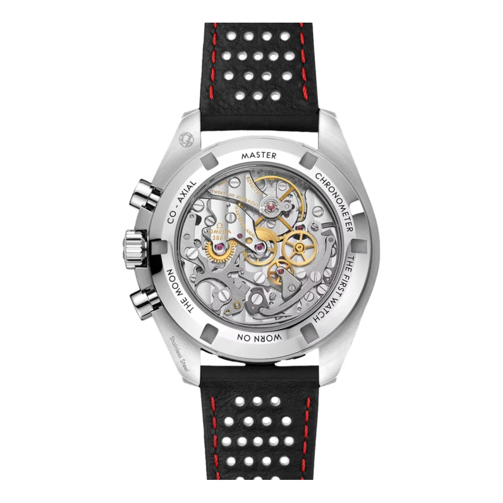 Speedmaster Moonwatch Professional Chronograph Sapphire 42mm - White on Leather Strap - Image 3