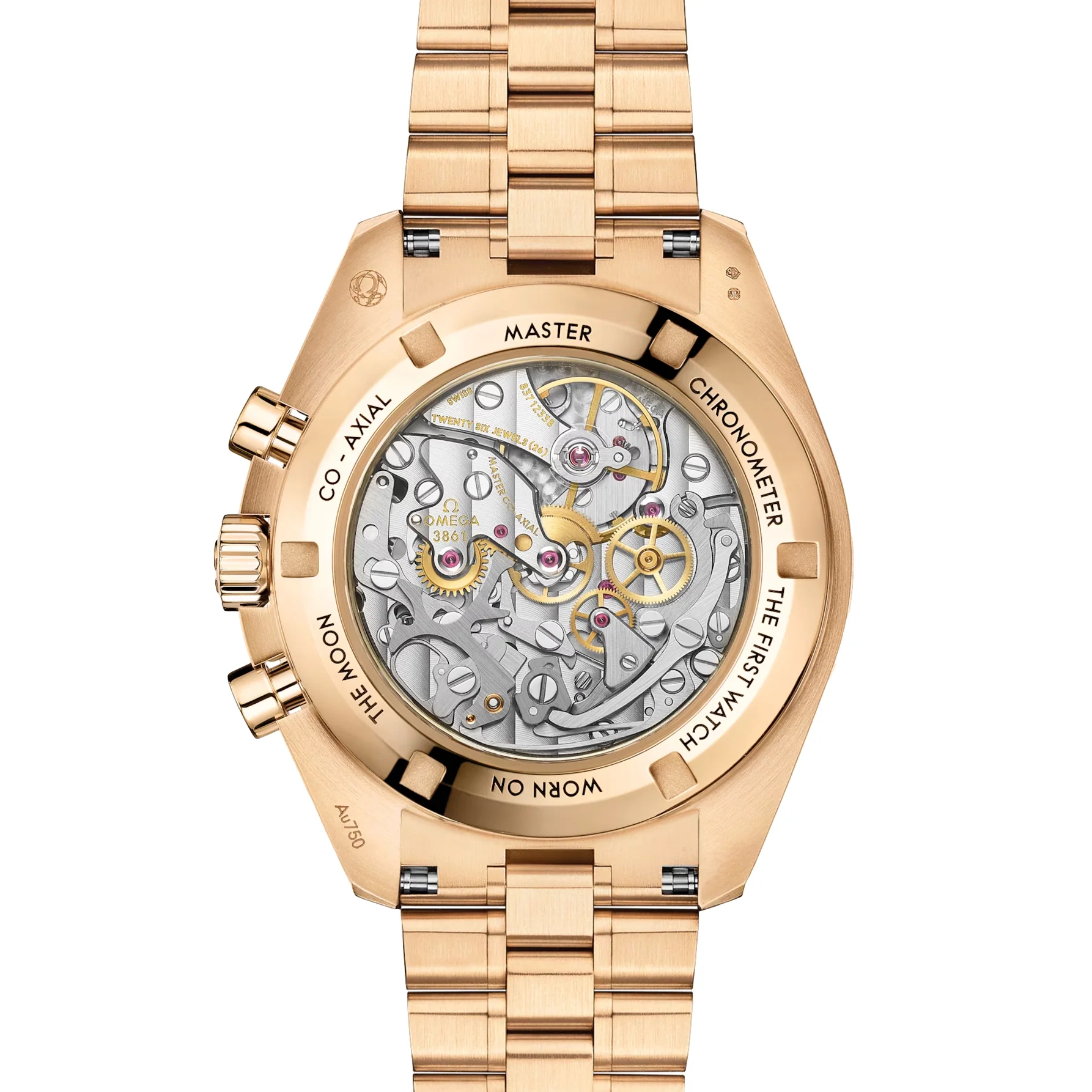 Speedmaster Moonwatch Professional 18K Moonshine™ Gold "Reverse Panda" 42mm - Black on Bracelet - Image 5